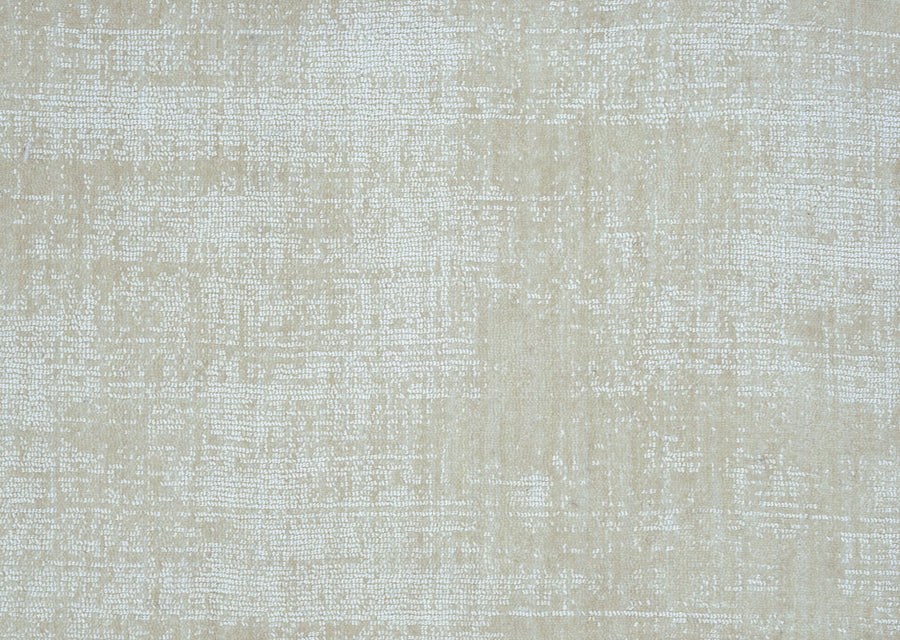 The Prague On Trend Carpet features light beige fabric with a subtle, textured pattern of irregular white lines and patches, creating a soft woven look. Its modern color palette offers an effortlessly neutral, understated style.