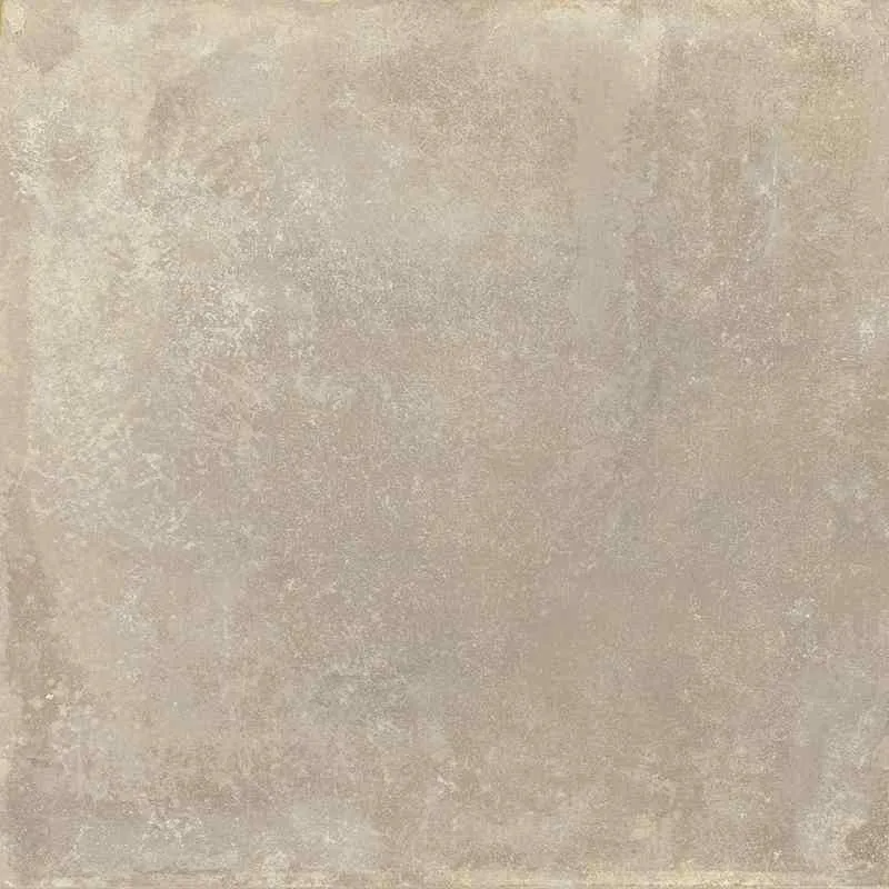 A close-up of the Chateau 24x24 Porcelain Tile showcases its stone-like, intricate glazed surface.