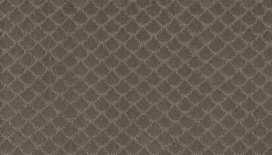 Close-up of the Design Paradise Family Friendly Carpet in earth tones, showcasing a diamond-shaped textured pattern with a slightly raised design for added depth and dimension—perfect for luxurious, family-friendly spaces.