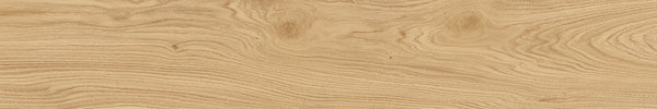 The Prestige 8x48 Wood Plank Tile features a light brown natural finish with visible grain patterns and knots running horizontally—ideal for modern flooring or creating a realistic wood effect.