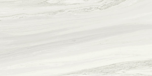 Element 12x24 Matte Tile showcases a light gray and white marble look with subtle, wavy horizontal streaks and natural stone texture. Its soft, organic lines and neutral shades offer a versatile design for any space.