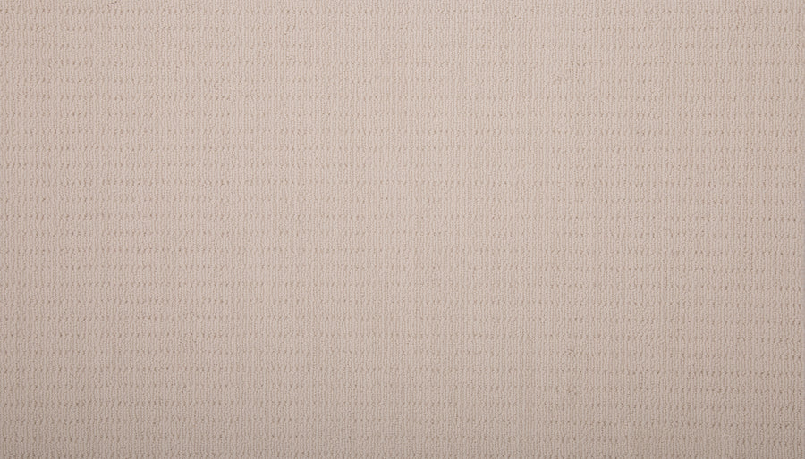 Eloquent Vision Family Friendly Carpet features beige textured fabric with a subtle, repeating horizontal line pattern. Its soft surface and gentle weave evoke the look and feel of premium, luxury flooring—perfect for any home.