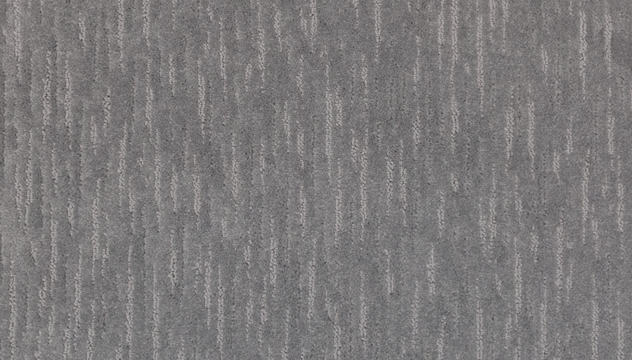 Exciting Choice Family Friendly Carpet features a gray color with a subtle vertical streak pattern in lighter and darker shades, giving it a textured and modern look—ideal for family spaces.