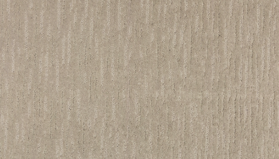 The Exciting Choice Family Friendly Carpet features a beige modern look with a soft surface and an irregular linear pattern in light and dark shades for a textured, welcoming appearance.