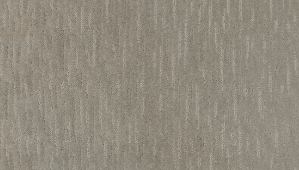 A close-up of Exciting Choice Family Friendly Carpet in light gray, showcasing a subtle, irregular vertical stripe pattern with slightly lighter and darker shades.