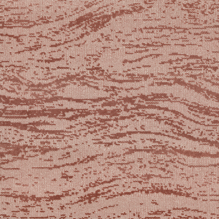 FREEstyle On Trend Carpet features a textured pattern in dusty pink and mauve with abstract wavy lines and organic shapes, adding a soft, fabric-like look—ideal for creating a spa-inspired zen space with trendy colors.