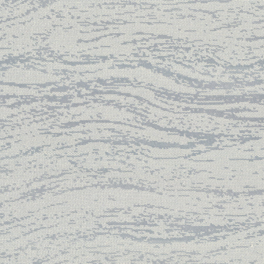 The FREEstyle On Trend Carpet features a gray and white abstract texture with irregular, wavy lines and a grainy, marbled appearance—creating a calming, spa-like zen atmosphere in any space.