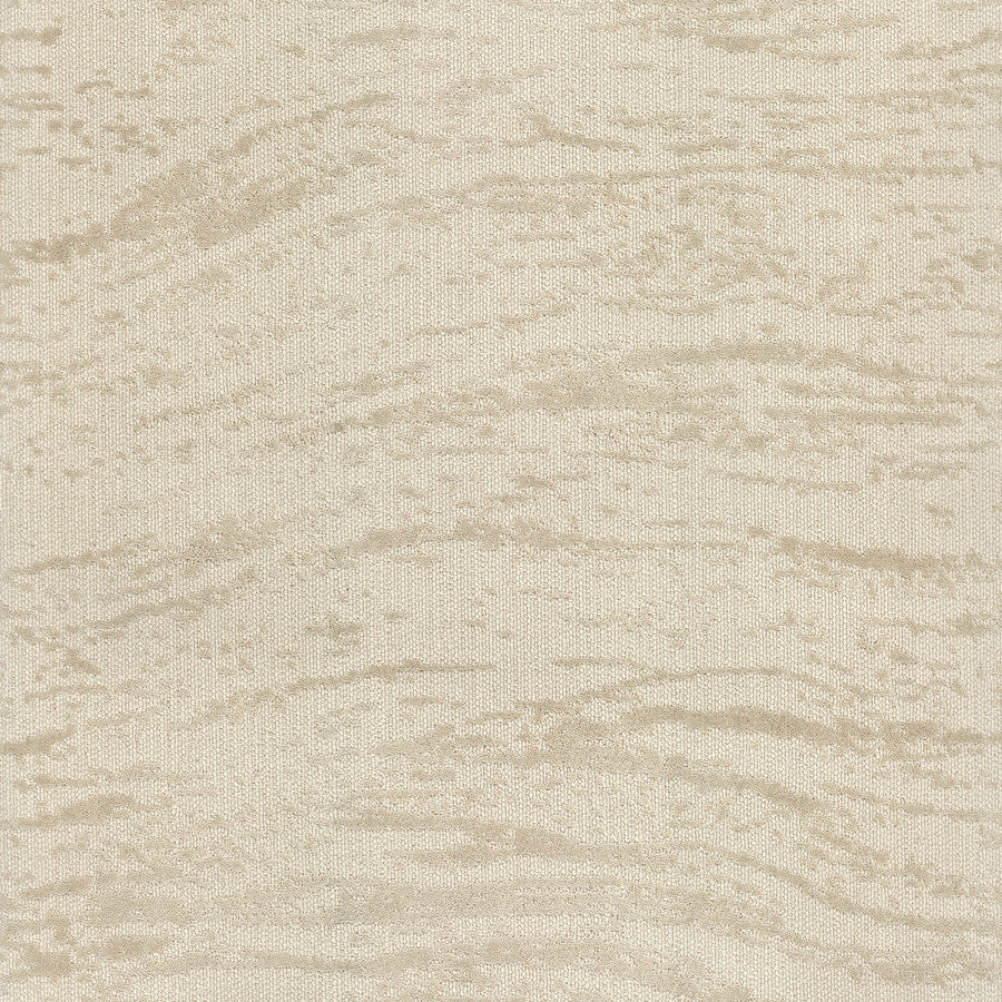 FREEstyle On Trend Carpet features light beige fabric with a subtle wavy pattern, created using TECHnique tufting technology for an elegant, spa-like zen look.