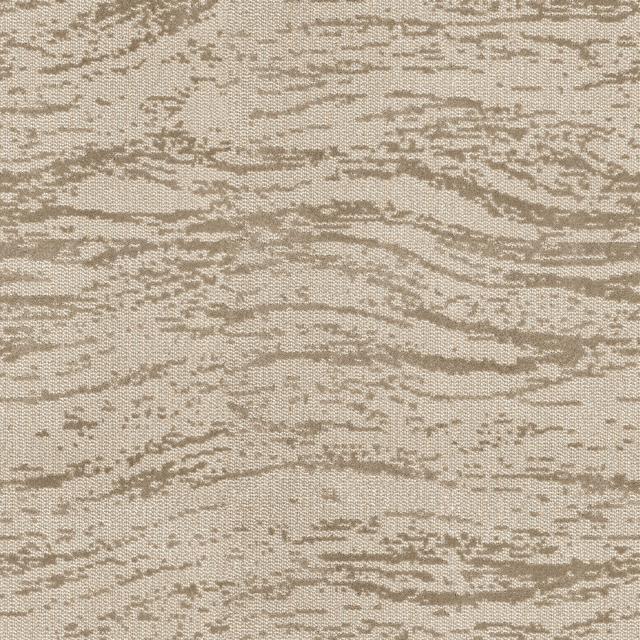 FREEstyle On Trend Carpet features beige and light brown textured fabric with wood grain-inspired patterns and TECHnique tufting for an organic, modern look—perfect for creating a spa-like zen vibe in any space.
