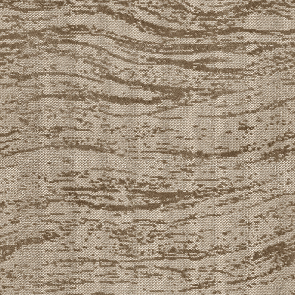 FREEstyle On Trend Carpet features textured beige fabric with wavy brown wood-grain patterns, enhanced by TECHnique tufting for a spa-like zen feel and an organic, abstract look in a trend-forward color palette.