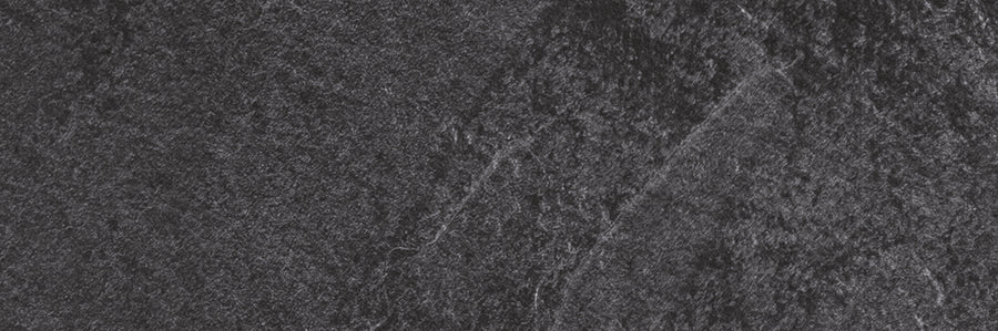 Slide 4x12 Porcelain Tile features a rough, dark gray textured surface with subtle shade variations and faint irregular lines, making it perfect for modern slate-inspired or contemporary porcelain tile applications.