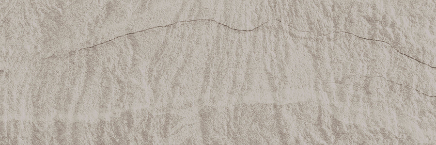 Close-up view of Slide 4x12 Porcelain Tile in light beige, showcasing textured surface with visible cracks and uneven horizontal lines for a natural, weathered look ideal for contemporary spaces.