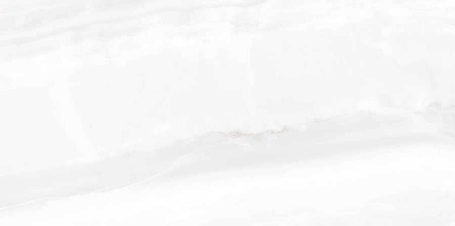 Glam 10x22 Glossy Porcelain Tile features a white marble look with elegant grey and beige veining, perfect for creating a smooth, stylish surface as a wall or floor tile in modern spaces.