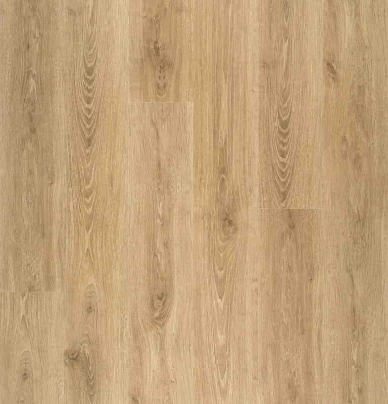 The Guardian 7.5" Waterproof Laminate features a wood-grained pattern with wide planks, enhanced by Aqua Protect for extra durability.
