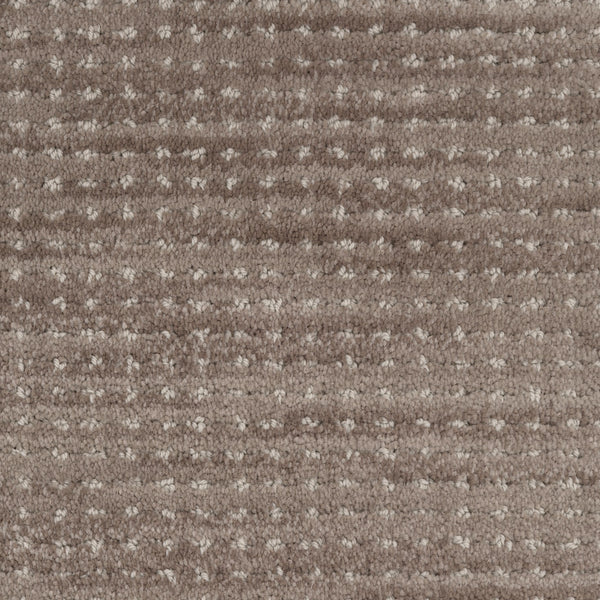 Close-up of Imagine Pet Friendly Carpet, showcasing its textured brown wool surface with a subtle grid pattern and evenly spaced lighter dots, emphasizing its handmade look.