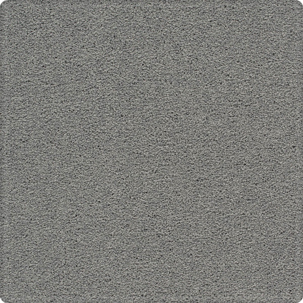 Close-up view of Dynamic Display Family Friendly Carpet in gray, highlighting its textured, durable surface—a decorator's dream for flawless finishes and easy-care maintenance.