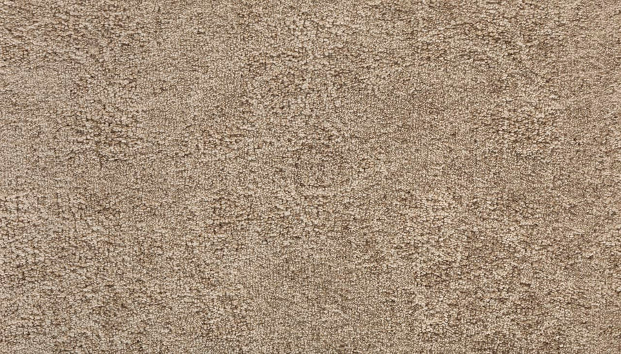 Close-up of Subtle Grandeur On Trend Carpet in textured beige, made from soft Kashmere nylon. Features small loops and subtle shading variations for a luxurious, neutral look.