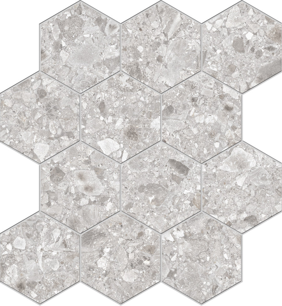 Amalfi Hexagon Mosaic Porcelain Tile