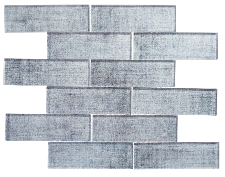 A close-up of Westminster Glass Mosaic showcases its textured surface—ideal inspiration for a distinctive backsplash or shower tile design.