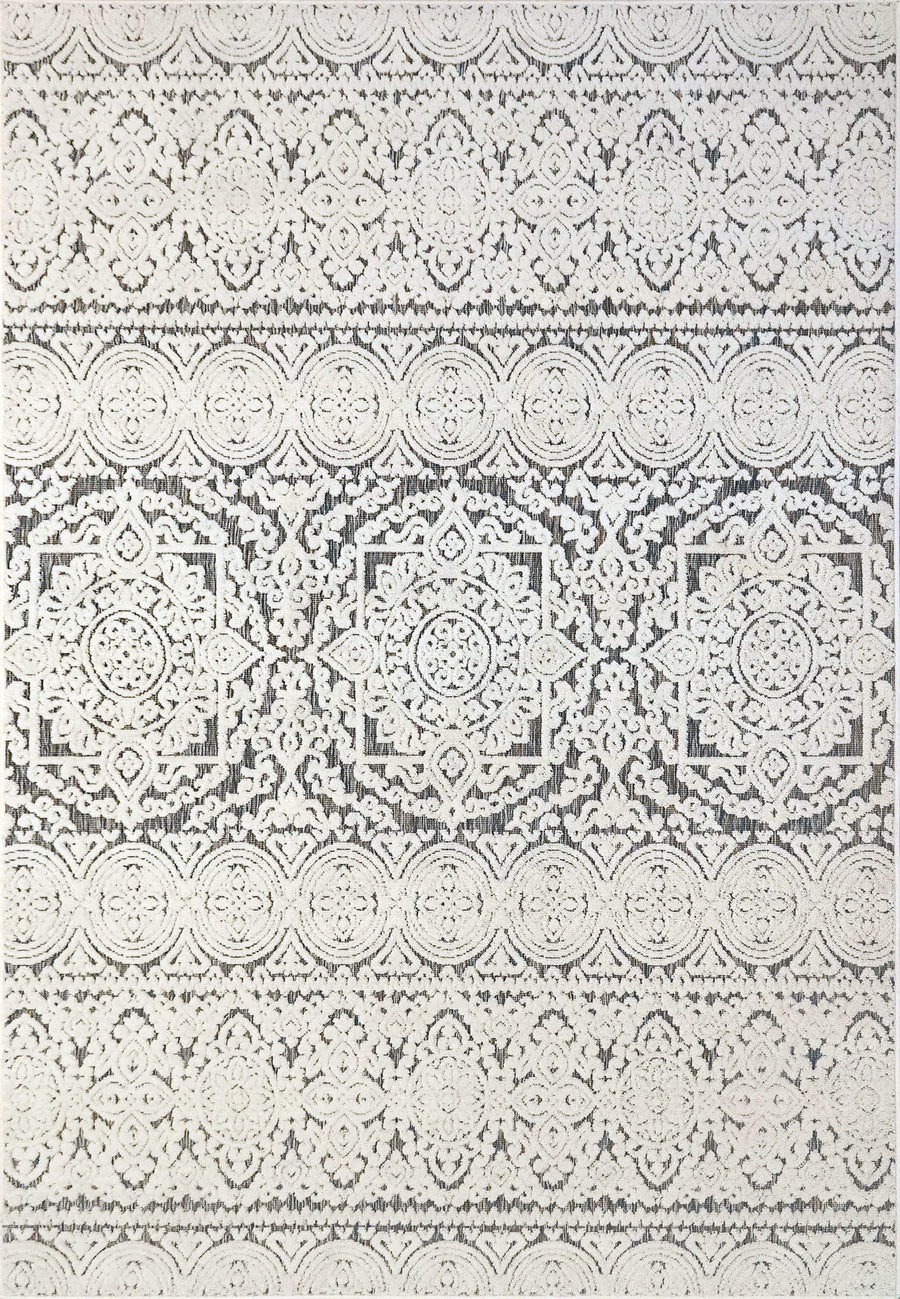 A close-up of the Lotus 8146 Area Rug reveals its detailed high-low texture, enhancing depth and style in any room.