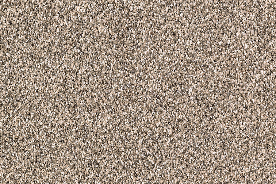 Close-up of Nature's Majesty Family Friendly Carpet featuring tightly woven, light brown fibers with a subtle flecked design for a soft, uniform surface.