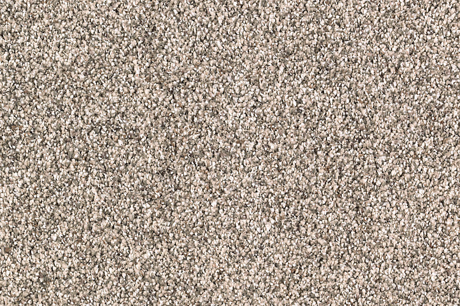 A close-up view of beige, textured Nature's Majesty Family Friendly Carpet with a dense, looped pile. Soft and uniform, its small, tightly packed fibers and neutral tone make it perfect for any home.