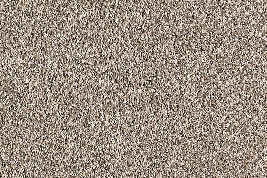Close-up of Nature's Majesty Family Friendly Carpet shows tightly packed, looped beige fibers with a subtle flecked pattern, creating a soft, uniform surface perfect for family spaces.