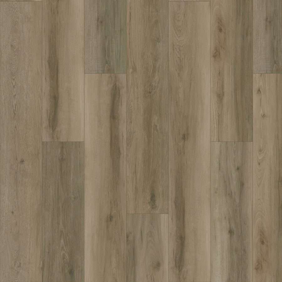 The Poppy Reserve 9" Vinyl Plank features a wide plank wood-grain surface with rectangular shapes for a modern look and scratch-resistant durability.