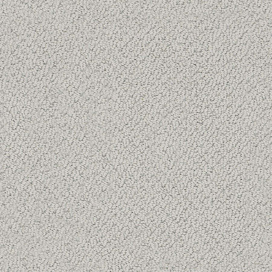 Close-up of the Smart Thinking Berber Carpet in light gray, showcasing its comfortable feel, textured loop pile pattern, and soft, uniform look for a modern touch.
