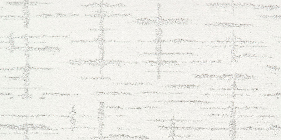 Rustique Vibe On Trend Carpet features a light-colored textured surface with soft, irregular gray lines, creating a rustic Texas farmhouse-inspired look.