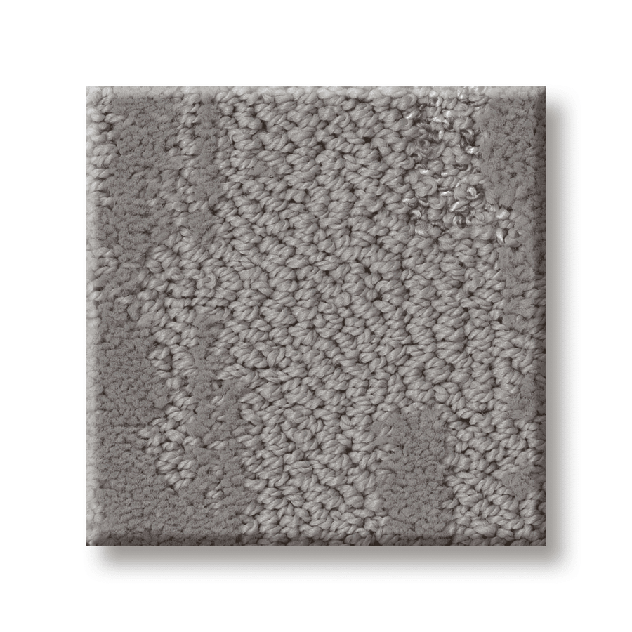 A close-up of the Tranquil Spirit Pet Friendly Carpet, featuring a square gray sample with a textured looped pile pattern, displayed on a white background.