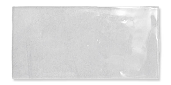 The Fez 2.5x5 Subway Tile is a glossy, rectangular glazed ceramic tile with smooth edges and a reflective surface, ideal for achieving a classic subway tile appearance.