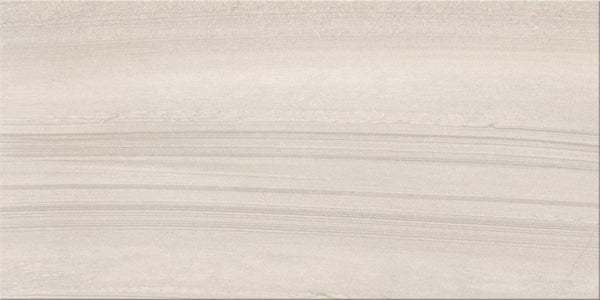 The Sandwaves 12x24 Porcelain Tile features subtle horizontal wavy lines and natural striations in a smooth beige finish, offering a minimalist and elegant look—ideal for contemporary spaces.
